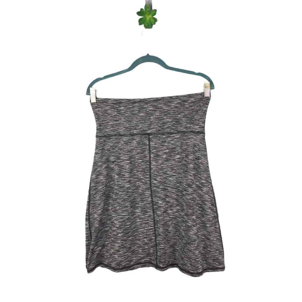 PrAna Valencie Skirt Black Gray White Space Dye Size Small Fold Over Waist